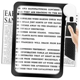 Dlxk-6 Shen Zhen De Li Xi Ke Ji You Xian Gong Si 5x Large Magnifying Glass With Bright Led Page Magnifier 48 Anti-glare