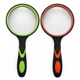 Shengqidz 713484984086 2 Pack 75mm 10x Handheld Magnifying Glassrubber Reading Magnifier F