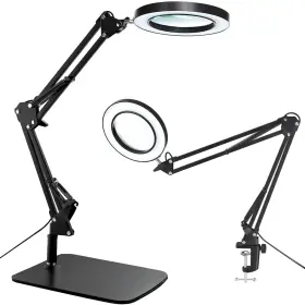 Shoneep 784482900682 15x Magnifying Glass With Light Real Lens 3 Color Modes And Adjustable