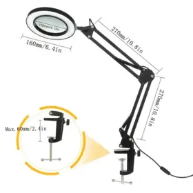 Shopsmart Hub 313088531589 72led 8x/10x New Illuminated Magnifier Usb 3 Colors Led Magnifying Glass For Sol