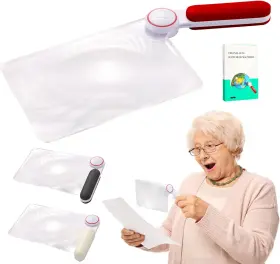 Six Seasons 705353147128 5x Magnifying Sheet Full Page Magnifier For Reading Portable Fresnel Lens Magni