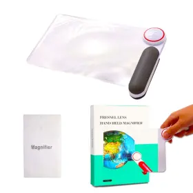 Six Seasons 710414978566 5x Magnifying Sheet Full Page Magnifier For Reading Portable Fresnel Lens Ma