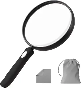 888c Skgxmagn 10x Large Magnifying Glass For Reading Upgraded Handheld Magnifier With 5.12inc