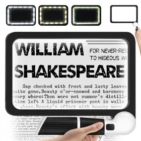 Xld-2 Smlirop Large Illuminated Reading Magnifier Full Page 5x Book Handhe