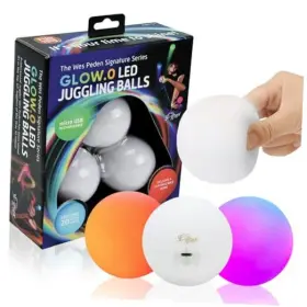 Jb01-wp Spinballs Led Juggling Glow Balls Unique Wes Peden Model Glow.0 Technology With 20