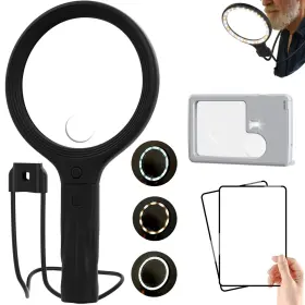Surenshy 799646610727 10x Hands Free Magnifying Glass With Light 30 Led Illuminated Lighted Large