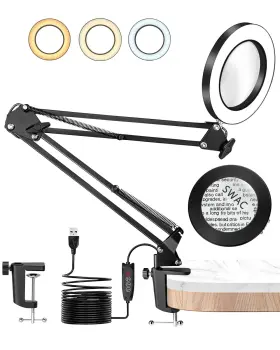 Fm01s Tanyo 10x Magnifying Glass With Light 1800 Lumen Magnifier Lamp 3