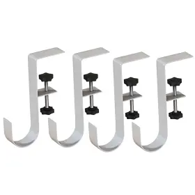 Hk0000202 Teadokly 4pcs Desk Hooks Under Shelf Table Storage Clip-on Desktop Accessory Fo