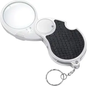 Techshare 738628845764 Magnifying Glass With Light Lighted 5x Handheld Pocket Mag