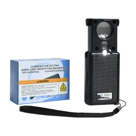 9881magnifier Techshare Pocket Magnifying Glass Crystal Clear 30x Led Loupe Magnifier Small Self-co