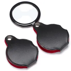 S-5662-a Teoyall 10x Small Magnifying Glass 2 Pcs Mini Pocket Magnifier Folding Magnify