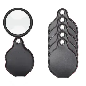 S-6594 Teoyall 10x Small Magnifying Glass 6 Pcs Mini Pocket Magnifier Folding Magnify