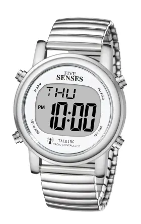 1020c Timechant Five Senses Atomic Talking Watch - Sets Itself Metal Easy-to-read Tal