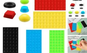 Tinoaly 1073623 250pcs Bump Dots For Visually Impaired Assorted Sizes Adhesive Silicone Modern