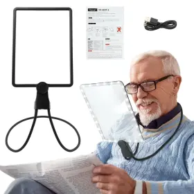 22369811 Tlpcrki 5x Hands Free Magnifying Glass For Reading Full Book Page Magnifier With 50