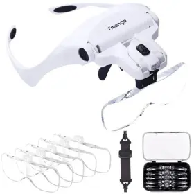 Tmango 902268774089 Magnifying Glasses With Light For Close Work Hands Free Headband Magni