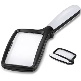 Tobegiga 796391978744 Folding Handheld Magnifying Glass With Light 3x Large Rectangle Reading Magn