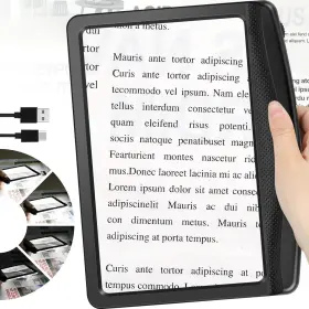 Kb68 Tobegiga Rechargeable 5x Magnifying Glass For Reading Large Ultra Bright Led Full Pag