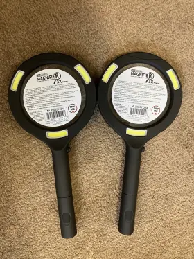 Ml250331224 Tool Solutions Two 2 Brand New Lighted Magnifying Glass 3x Hand Held 250 Lumens