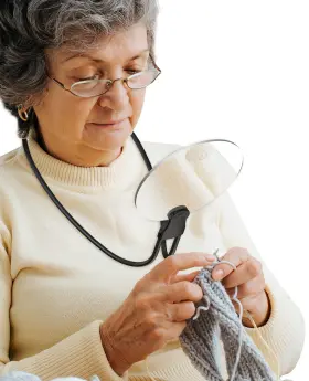Gbfdj01 Toolhelper Hands Free Magnifying Glass For Neck Wear Reading Sew Inch