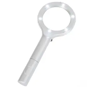 Trademark Global 886511815544 Magnifying Glass With Led Light Lightweight Handheld Lighted 4x Magnifier S