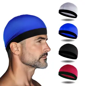 Tyqour 582053 Stocking Caps 4pcs Silky Soft Breathable Satin Sleep For Men