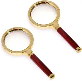 Tyys99 313033715774 6x Magnifying Glass 2 Pack Handheld Magnifier For Reading And Inspection