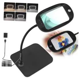 Cfxittsfd1-hs Ugeovo Magnifying Glass With Light And Stand 10x 30x Hands Free Desk