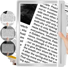 Uoifip 445022497439 5x Magnifying Glass With 43 Light Large Page Magnifier For Reading Viewing Are