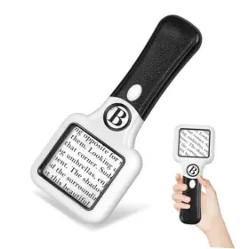 J-scfx6018 Uoifip Compact Led Magnifying Glass With Light Rectangular Handheld