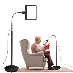 Jux007f0413ldtd01 Uoifip 5x Magnifying Glass With Light And Stand 36 Led Dimmable Floor