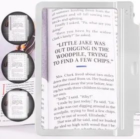 Juy007f1227fdj Uoifip Magnifying Glass With Light 4x Lighted For Reading 7 Inch X 4.3 P