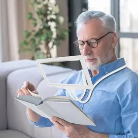 X011f1222wdxgfdj-b Uoifip 5x Hands Free Magnifying Glass For Reading Flexible Gooseneck Full Page