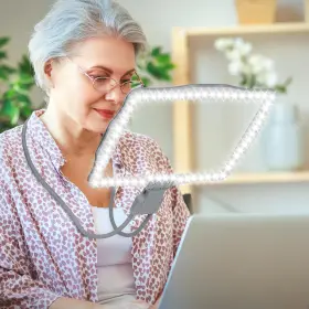 Hsgb-069 Upspotie Large Hands Free Magnifying Glass With Light 50 Ultra-bright Leds Neck Magnifyin
