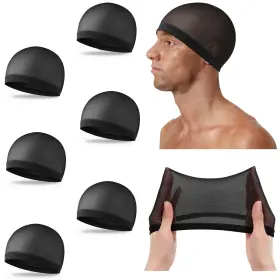 Vidroxin 602397942569 6pack Wave Caps For Men - Adult Stretchy Nylon Skull Cap Wide Elastic Band A