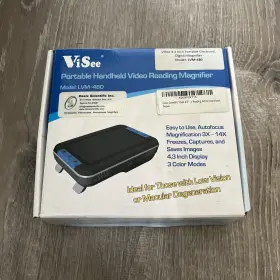 Lvm-480 Visee Portable Digital Reading Aid Magnifier 4.3 Inch Model Read