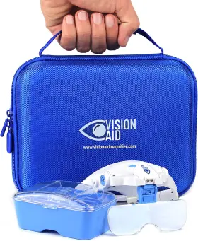 Vision Aid 445054293221 Expert Edition Magnifying Glasses With Usb Rechargeable Led Light And