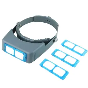 Vludiss 681599657136 Head Mount Magnifier Visor Double Lens Headband Magnifying Glasses Professi