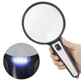 Vludiss 747130407612 Magnifying Glass With Light 10x 20x High Magnification Large Handheld Magni