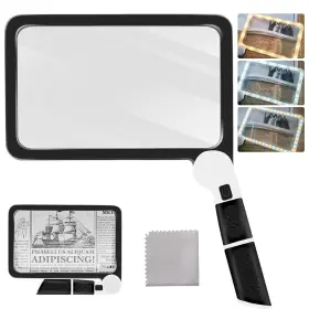 Waestcia 554481091268 Upgraded 5x Magnifying Glass With Light 48 Led Handheld Full Page Magnifie