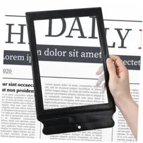 Ml3aj9m9j Wanmu 5x Full Page Magnifying Glass For Reading 8.8x6.3 Inch Bendable Handheld