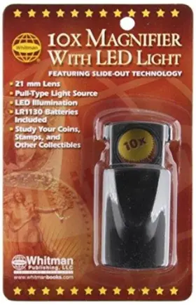 Whitman Coin Books 780794829438 10x Magnifier With Led Light