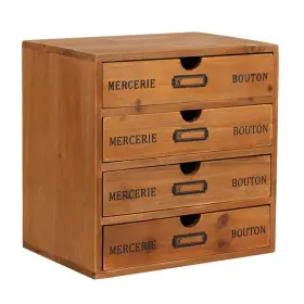 Willcome 631089644443 Wooden Storage Box With Drawers Portable Desktop Organizer For Home Of