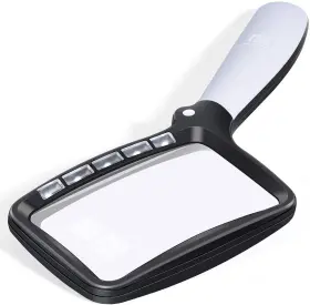001214 Wjinng Folding Magnifying Glass With Light Large Hand Handheld Fol