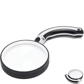 220830 Wjinng 2.5x Shatterproof Magnifier Handheld Reading 90mm Scratch Resistan