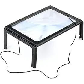 Wjinng 876987357830 3x Magnifying Glass For Reading With 12 Led Lights Foldable Flip-out Legs D