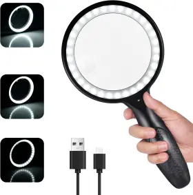 Xccbbow 313096945934 Magnifying Glass With Light 30x 60x For Reading Lighted - 33 L