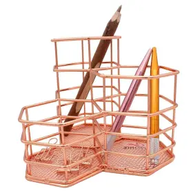 Xiaoyu 757450646127 Pencil Holder Decorative Metal Pen Cup Desk Stationery Storage Organ