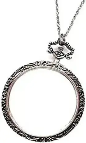 4064742 Xjcxzj Magnifiers 10x Necklace With 40mm Diameter Glass Magnification Lens Pendant N