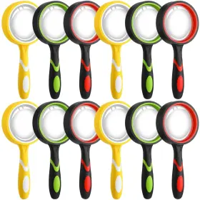 Xil-xuhal-585 Xuhal 12 Pcs 10x Magnifying Glass Handheld Shatterproof Reading Magnifier For